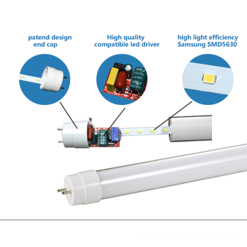 Nouveau produit UL CUL DLC listé 10W 12W 14W 130lm / w 150lm / w tube led en verre compatible, verre T8 led éclairage de tube